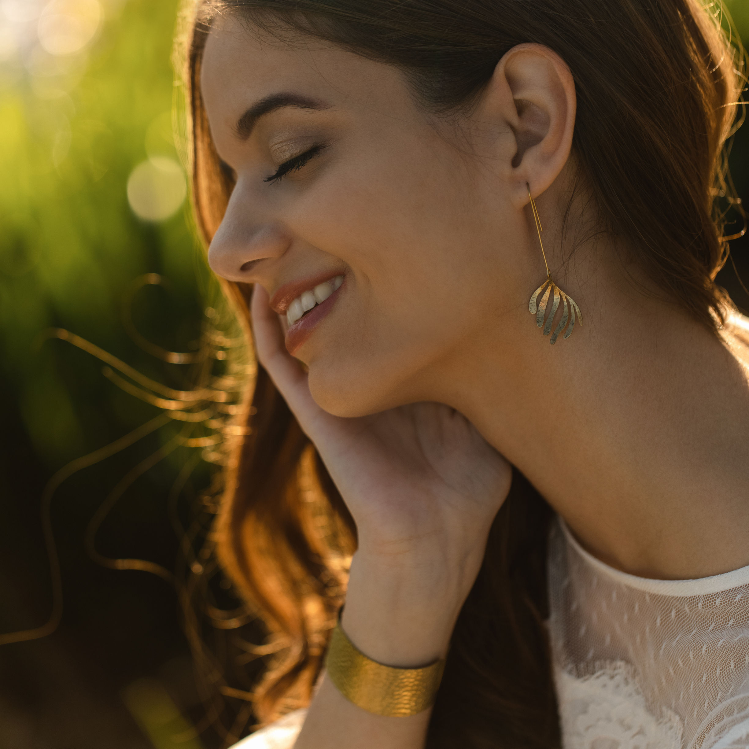 Laridae Design - Mjedene naušnice AMELIA