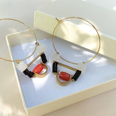 Laridae Design - Mjedene naušnice PORTO