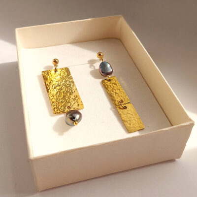 Laridae Design - Mjedene naušnice KALI